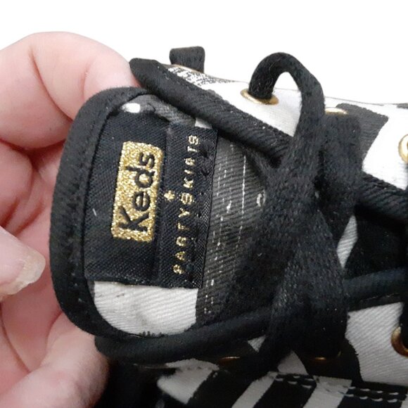 Keds X Partyskirts Shoes Women's Size 7.5 Black & White Collaboration - Picture 5 of 12